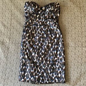 J. Crew metallic animal print dress